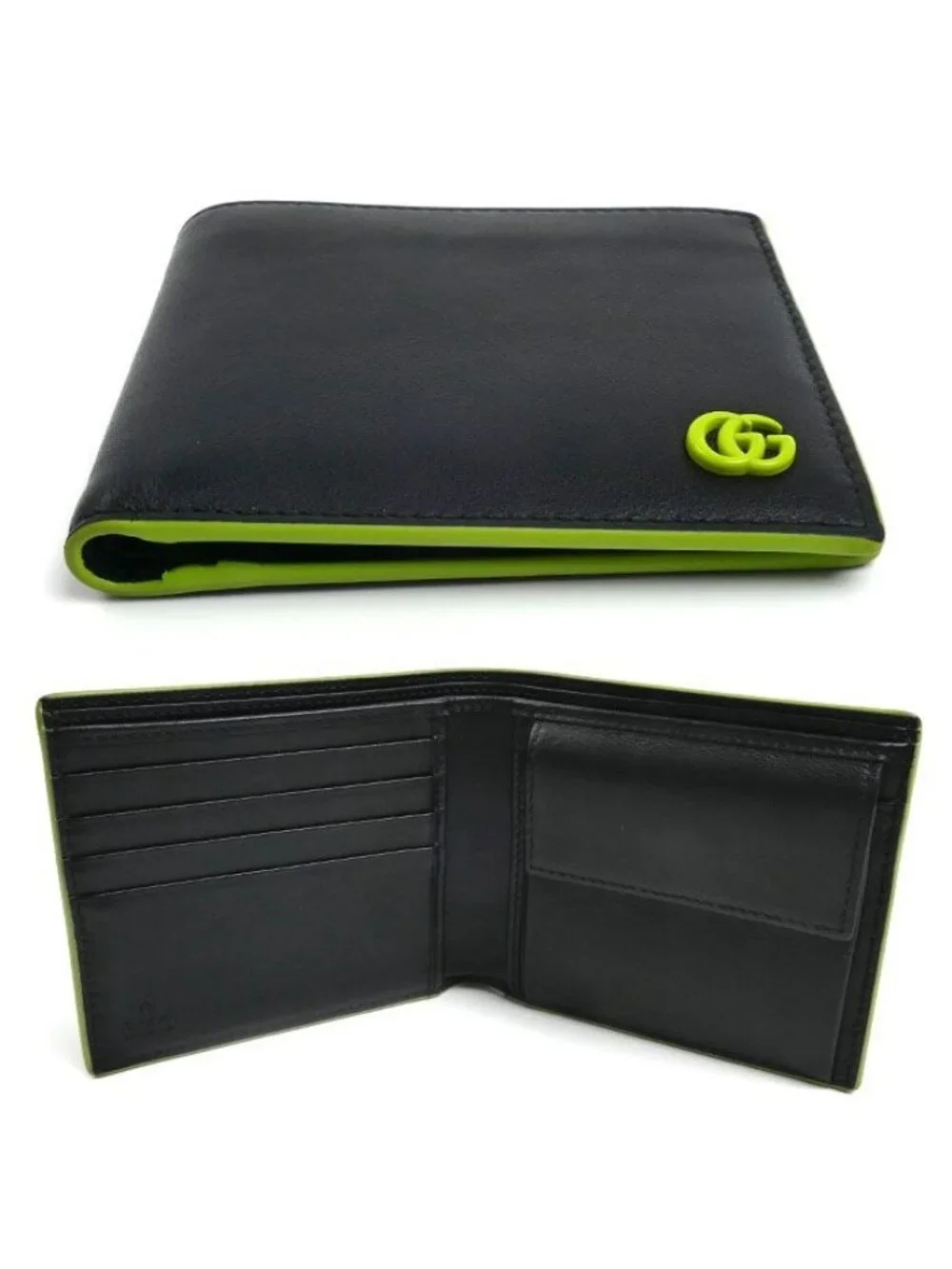 Gucci Double G Petit Marmont Bifold Wallet Black